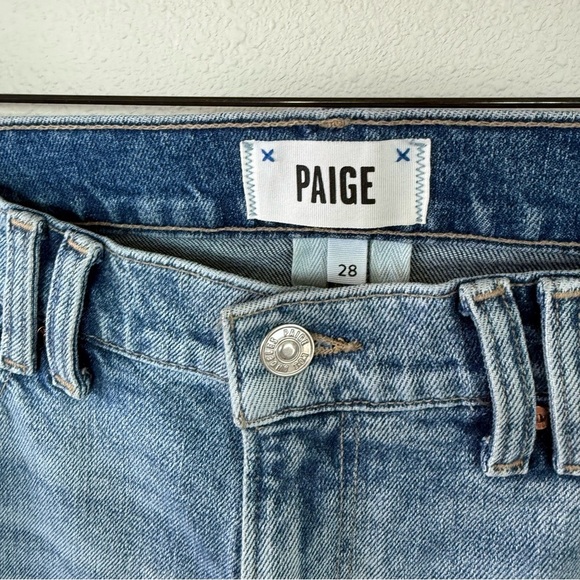 PAIGE Serena Boyfriend Straight Leg Jean Leela Distressed Denim Women’s Size 28 - Picture 6 of 13